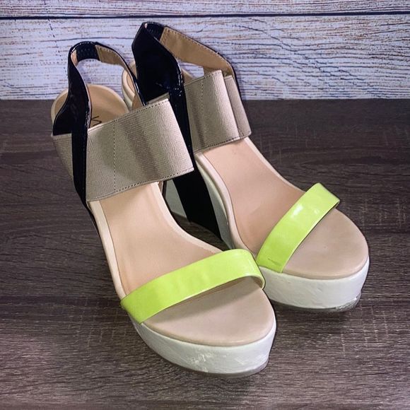 Matisse Women's Sz 8 Multi-Color Platform Wedge Sandals - Picture 1 of 12